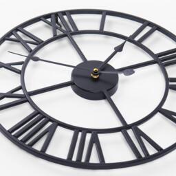 Roman Numerals Skeleton Wall Clock - Black - thumbnail 5