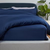 Plain Fitted Bed Sheet - Navy / PolyesterThermoplastic / Single