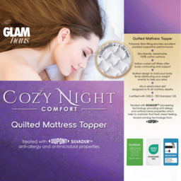 Anti Allergy Mattress Topper with Fitted Skirt - White / Single - thumbnail 2