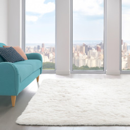 Supersoft Shaggy High Pile Rug - White / 160x230 - thumbnail 3