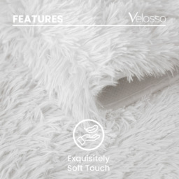 Supersoft Shaggy High Pile Rug - White / 160x230 - thumbnail 2