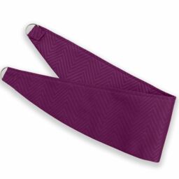 Herringbone Chevron Curtain Tie Back Pair - Aubergine - thumbnail 2