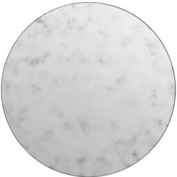Vetus Round Circular Antiqued Wall Mirror - Silver / 100cm - thumbnail 3