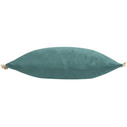 Tilly Velvet Cushion 30 x 50cm - Duck Egg Blue/Pumice / Feather - thumbnail 2