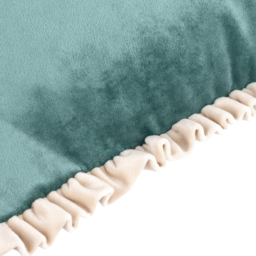 Tilly Velvet Cushion 30 x 50cm - Duck Egg Blue/Pumice / Feather - thumbnail 3