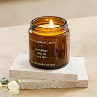 Handcrafted Soy Wax Scented Candle - Brown / Lavender - thumbnail 1