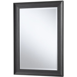 Grey Scooped Rectangular Framed Mirror - Dark Grey / 61cm - thumbnail 4