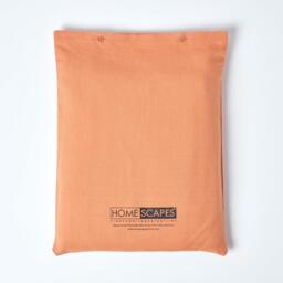 Linen Extra Deep Fitted Sheet - Burnt Orange / Double - thumbnail 4