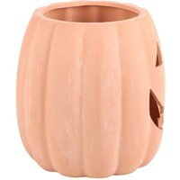 Terracotta Cut Out Pumpkin Decoration For Halloween Fun - Brown - thumbnail 1