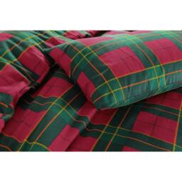 Flannelette Tartan Check Duvet Cover Set Set - Red / Superking - thumbnail 2