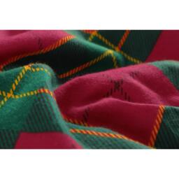 Flannelette Tartan Check Duvet Cover Set Set - Red / Superking - thumbnail 3
