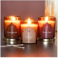 Arabian Nights Amber Scented Candle Luxury Home Fragrance - Brown