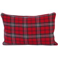Cotton Edward Tartan Cushion Cover - Red / 50cm