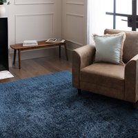 Selby Navy Blue Shaggy Rug - Navy / 230cm