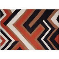 Bosie Villon Zig Zag Pattern Rug - Multicolour