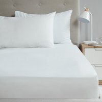 56P Polycotton Fitted Sheet - White / Double
