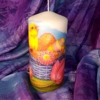 Easter Pillar Candle  - Neutral / Easter 6