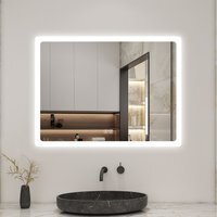 LED Bathroom Mirror Rectangle - White / 80cm - image 1