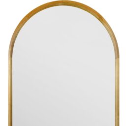 MirrorOutlet The Naturalis Solid Oak Framed Arched Leaner Wall Mirror - Oak / 120cm / 190cm - thumbnail 3