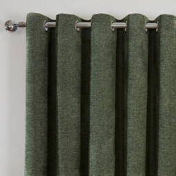 Aspen Eyelet Curtain - Green / 168cm / 183cm - thumbnail 3