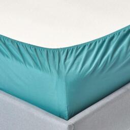 200 Thread Count Egyptian Cotton Fitted Sheet - Teal / King - thumbnail 2