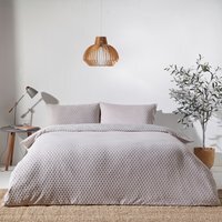 Polka Tuft Cotton Duvet Cover Set - Stone / Double - thumbnail 1