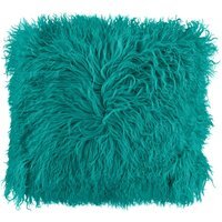 Shaggy Pile Faux Fur Cushion - Blue