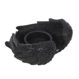 Raven Wings Tealight Candle Holder Gothic Dark Decor Light - Grey - thumbnail 3