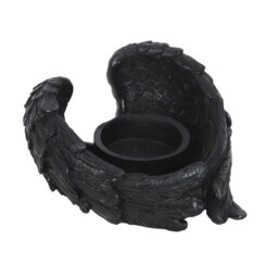 Raven Wings Tealight Candle Holder Gothic Dark Decor Light - Grey - thumbnail 2