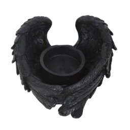 Raven Wings Tealight Candle Holder Gothic Dark Decor Light - Grey - thumbnail 4