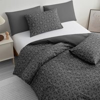 Pamposh Premium Microfiber Ultrasoft Duvet Cover Set - Charcoal / Double / Duvet Cover Set (1 x Duvet Cover + 2 x Pillowcase)