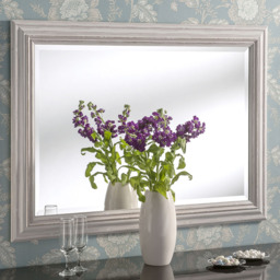 Distressed White Framed Wall Mirror - Distressed White / 167cm - thumbnail 2