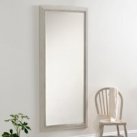 Distressed White Framed Wall Mirror - Distressed White / 167cm - thumbnail 1