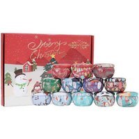 12pc Christmas Aromatherapy Candle Gift Box - Red - image 1