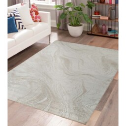 Perla Modern Abstract Action Living Room Area Rug Metallic Sheen Resin-Beige - Beige / 290cm - thumbnail 3