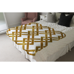 Gold Geometric Chain Blanket - Gold - thumbnail 4