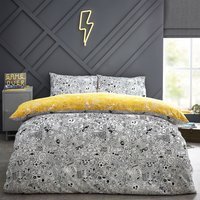 Notebook Doodles Duvet Cover Set - White/Black / Single