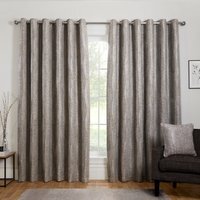 Kelston Eyelet Curtain - Silver / 229cm / 168cm