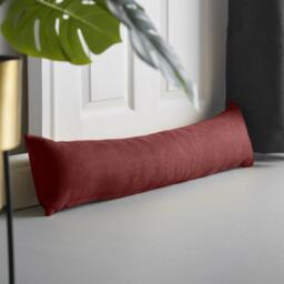 Velvet Chenille Draught Excluder - Red - thumbnail 3