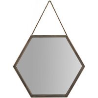 Hexagonal Framed Mirror - Natural - image 1