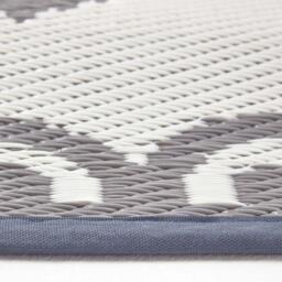 Homescapes Outdoor Rug Waterproof Reversible, 180 cm Round, White and Grey Henna - Grey - thumbnail 5