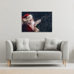 Merry Christmas And Happy Holidays Gallery Canvas - Blue / 61cm / 91cm - thumbnail 3