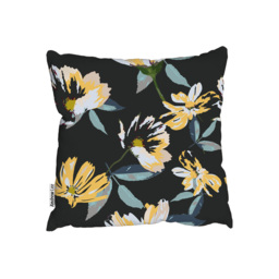 Yellow Flowers On Green Outdoor Cushion - Yellow / 60cm - thumbnail 2