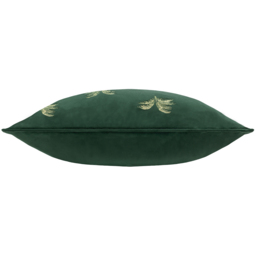 Guilded Palms Embroidered Cushion - Emerald / 80 Feather 20 Polyester - thumbnail 2