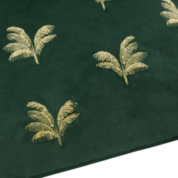Guilded Palms Embroidered Cushion - Emerald / 80 Feather 20 Polyester - thumbnail 3