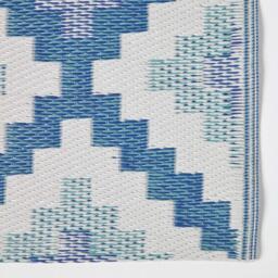 Homescapes Outdoor Rug Luxury Waterproof Reversible Recycled, Blue Mia Aztec - Blue / 240cm - thumbnail 5