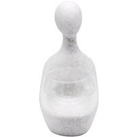 Abstract Lover Art Sculpture Ornament with Glass Bowl - White - thumbnail 1