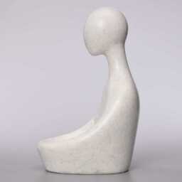 Abstract Lover Art Sculpture Ornament with Glass Bowl - White - thumbnail 5
