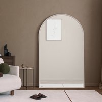 Wide Metal Arch Mirror  - Greige - thumbnail 1