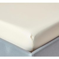 200 Thread Count Egyptian Cotton Fitted Sheet - Cream / Superking